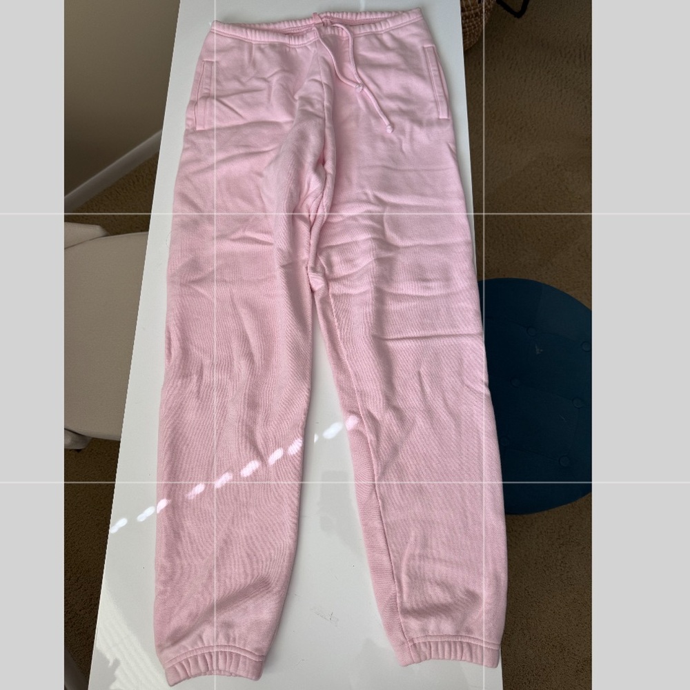 SKIMS Cotton Fleece Classic Pink Joggers